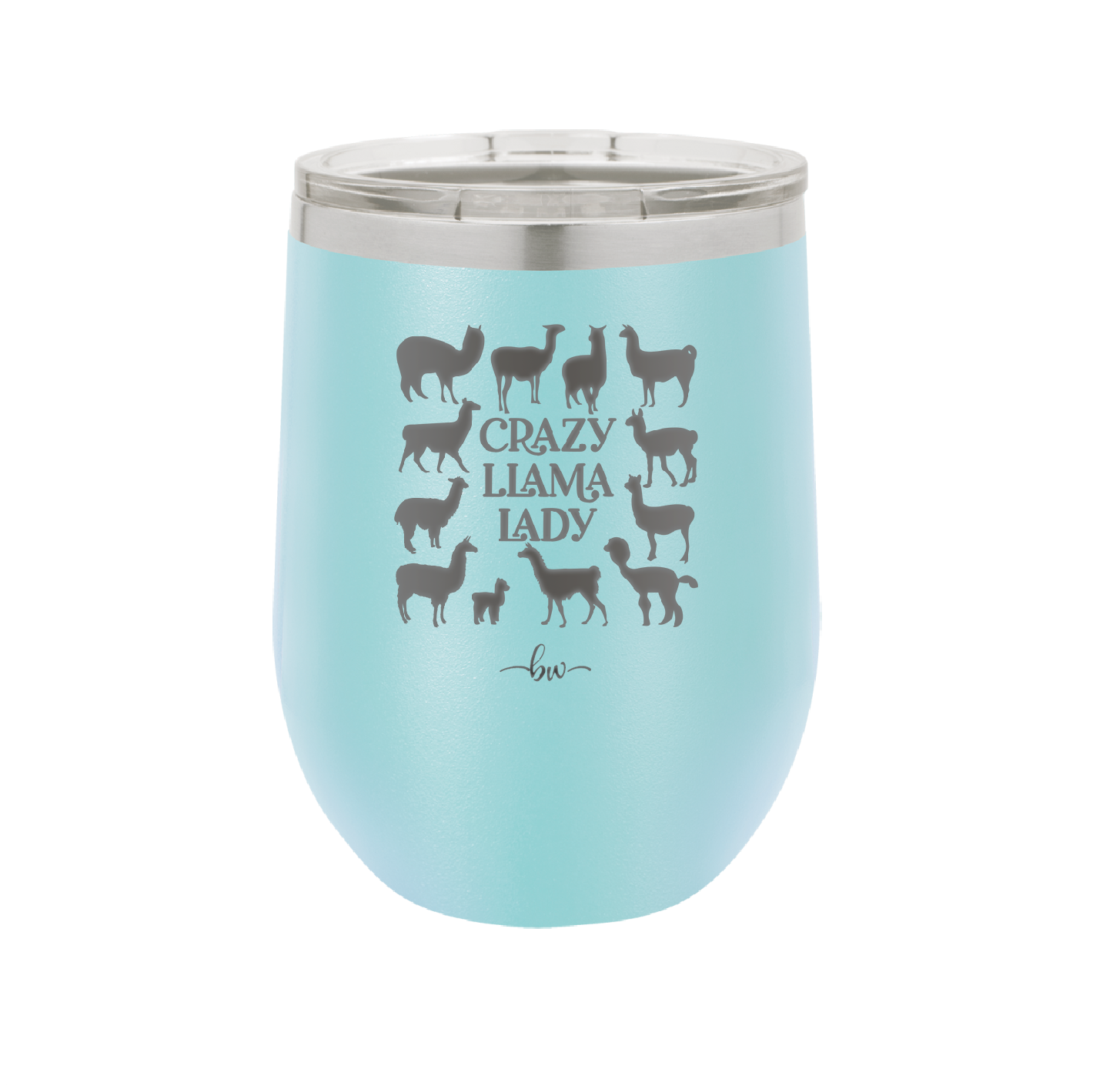Crazy Llama Lady - Laser Engraved Stainless Steel Drinkware - 1865 -