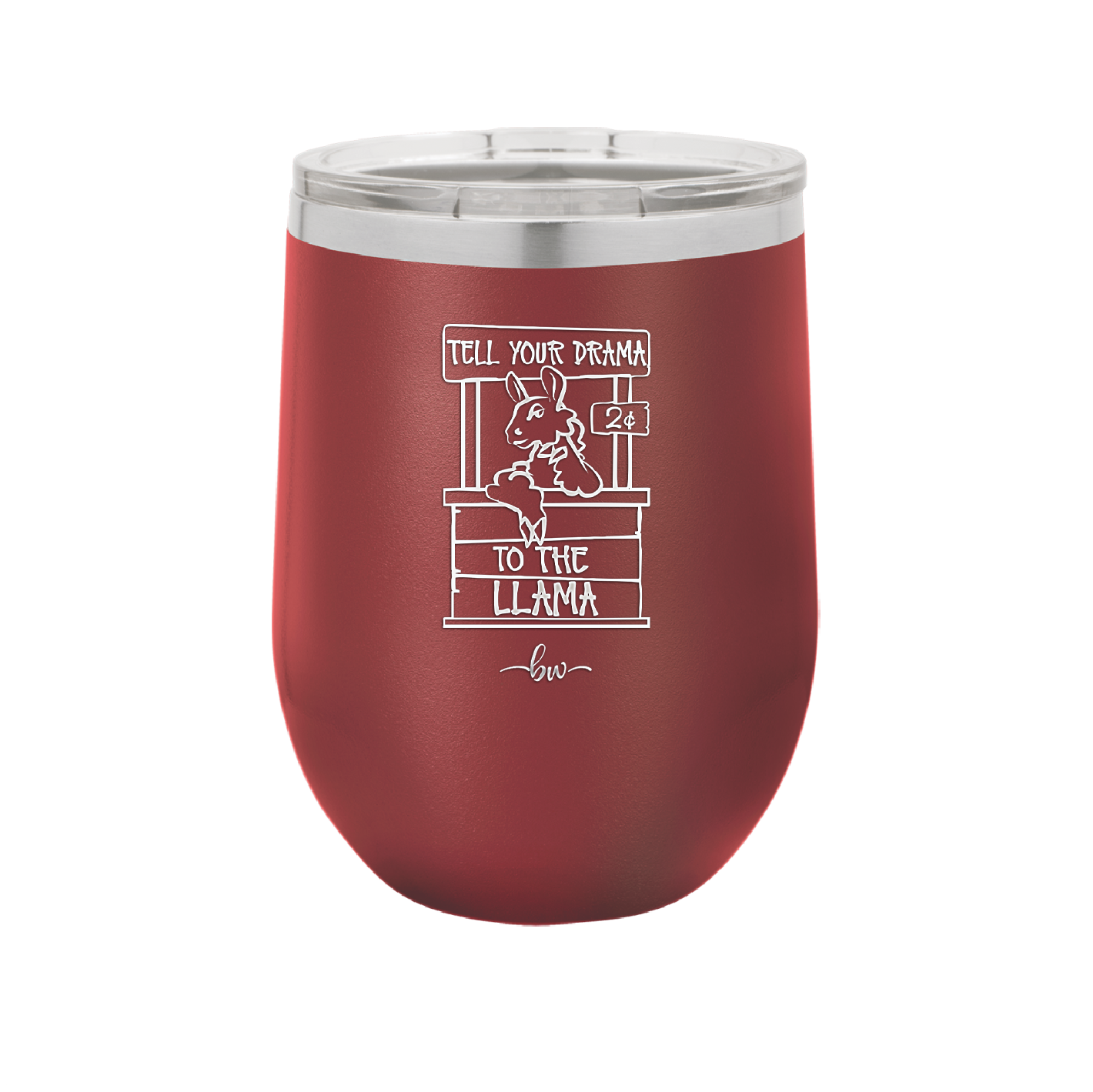 Tell Your Drama to the Llama - Laser Engraved Stainless Steel Drinkware - 1869 -