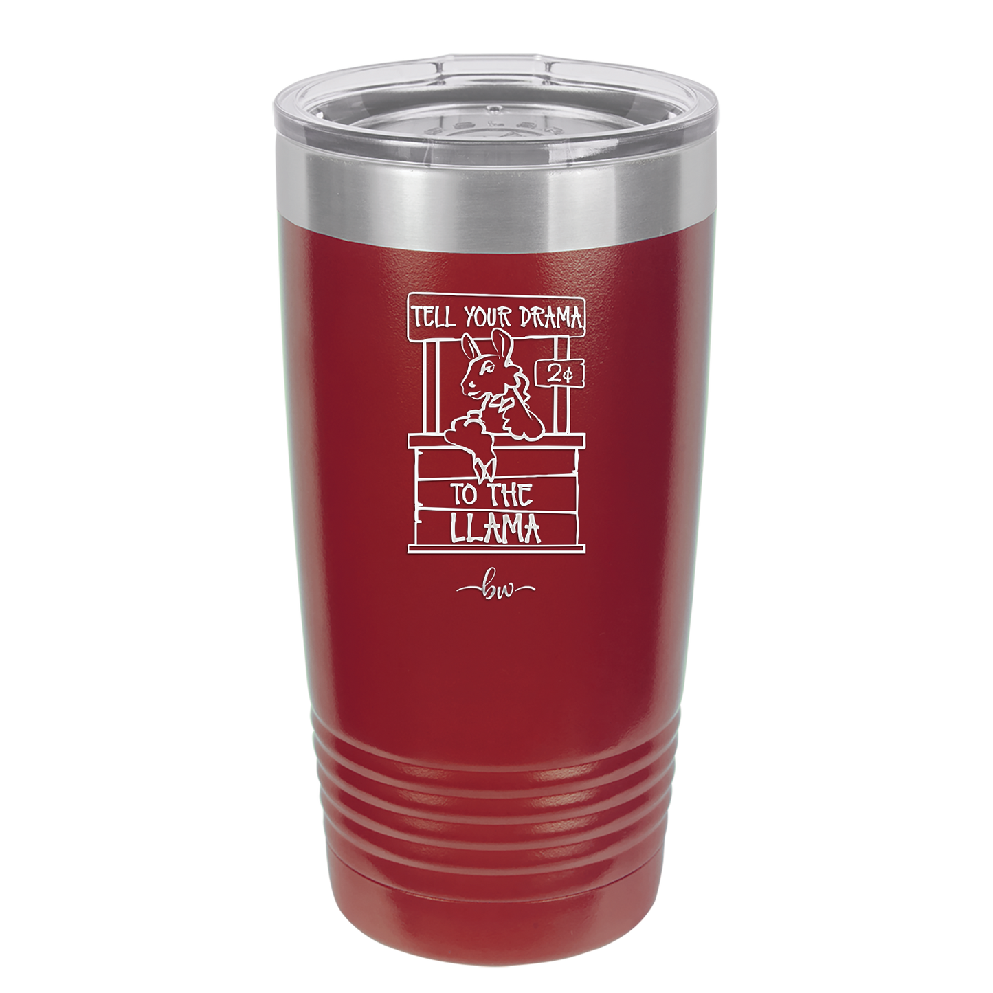 Tell Your Drama to the Llama - Laser Engraved Stainless Steel Drinkware - 1869 -