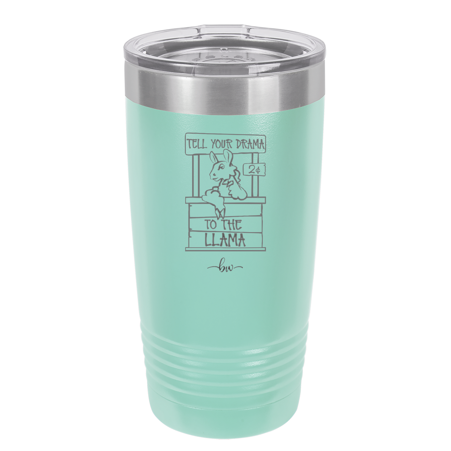 Tell Your Drama to the Llama - Laser Engraved Stainless Steel Drinkware - 1869 -