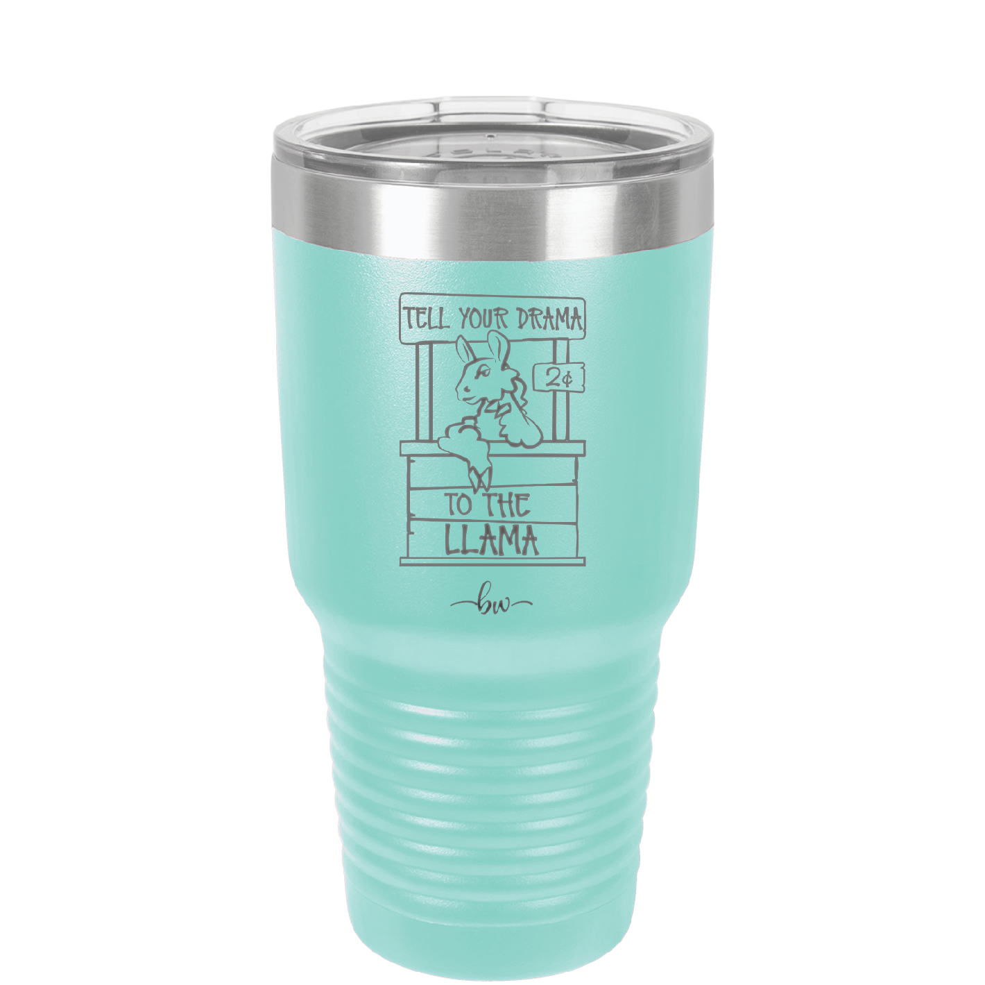 Tell Your Drama to the Llama - Laser Engraved Stainless Steel Drinkware - 1869 -