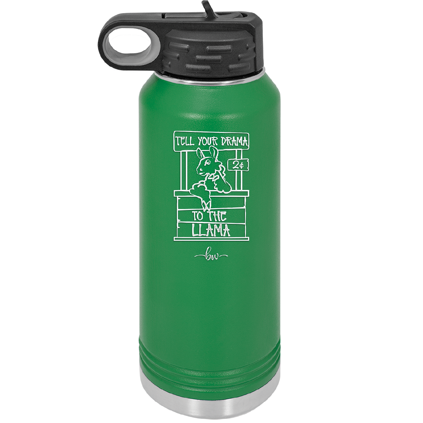Tell Your Drama to the Llama - Laser Engraved Stainless Steel Drinkware - 1869 -