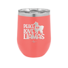 Peace Love Llamas - Laser Engraved Stainless Steel Drinkware - 1870 -