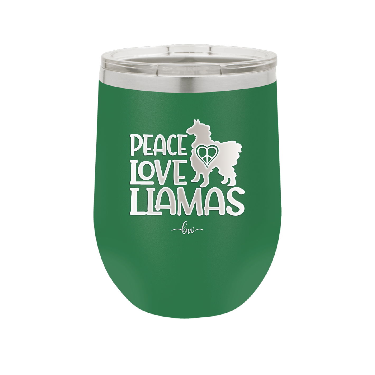 Peace Love Llamas - Laser Engraved Stainless Steel Drinkware - 1870 -