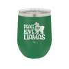 Peace Love Llamas - Laser Engraved Stainless Steel Drinkware - 1870 -