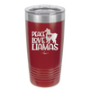 Peace Love Llamas - Laser Engraved Stainless Steel Drinkware - 1870 -