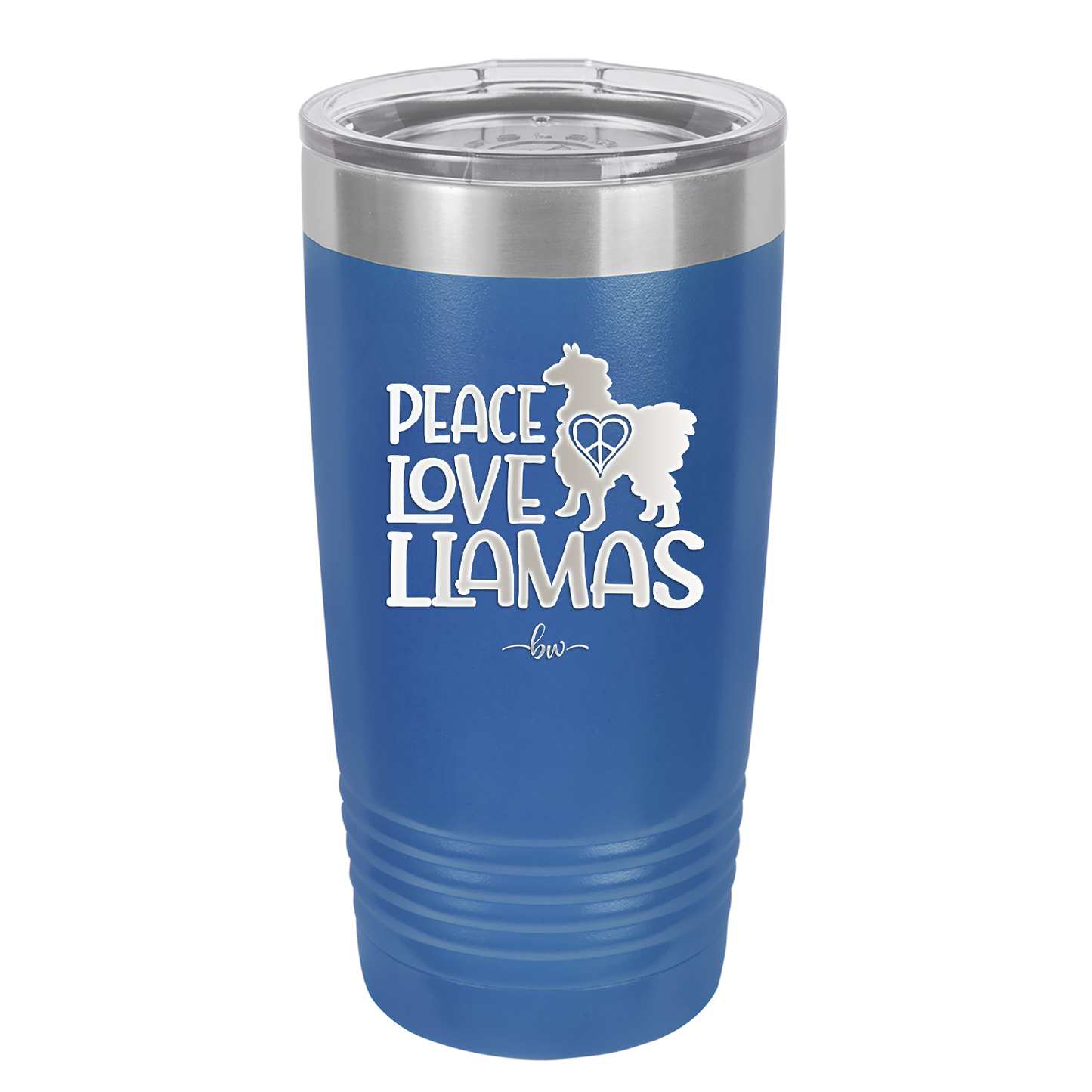 Peace Love Llamas - Laser Engraved Stainless Steel Drinkware - 1870 -