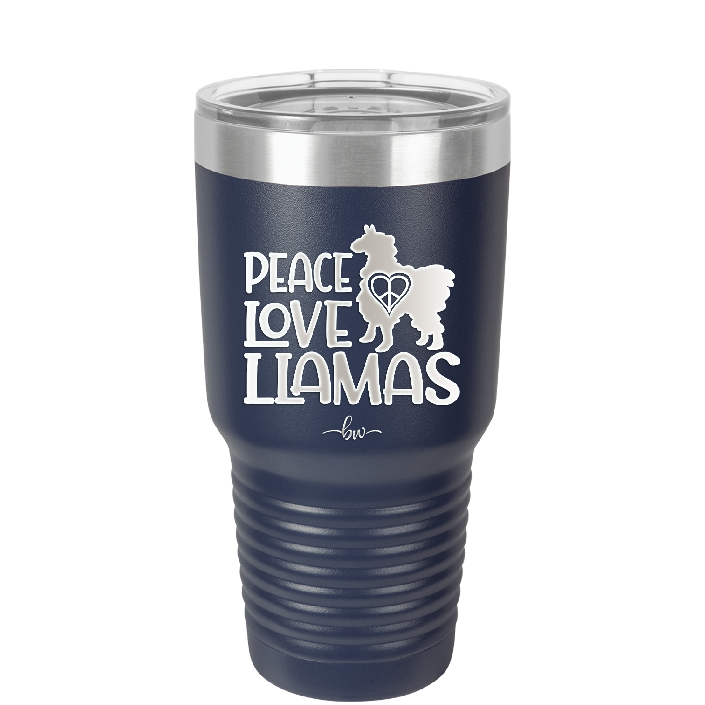 Peace Love Llamas - Laser Engraved Stainless Steel Drinkware - 1870 -