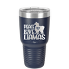 Peace Love Llamas - Laser Engraved Stainless Steel Drinkware - 1870 -