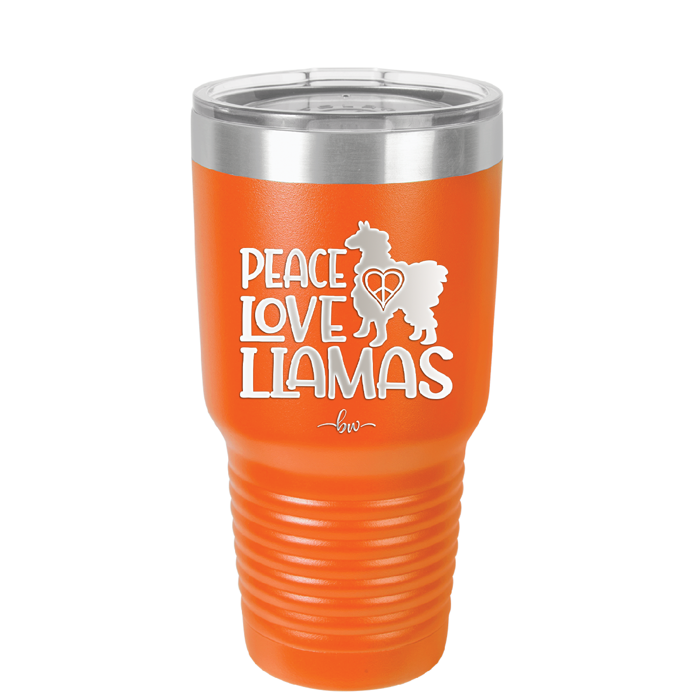 Peace Love Llamas - Laser Engraved Stainless Steel Drinkware - 1870 -