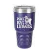 Peace Love Llamas - Laser Engraved Stainless Steel Drinkware - 1870 -