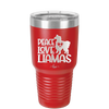 Peace Love Llamas - Laser Engraved Stainless Steel Drinkware - 1870 -