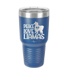 Peace Love Llamas - Laser Engraved Stainless Steel Drinkware - 1870 -