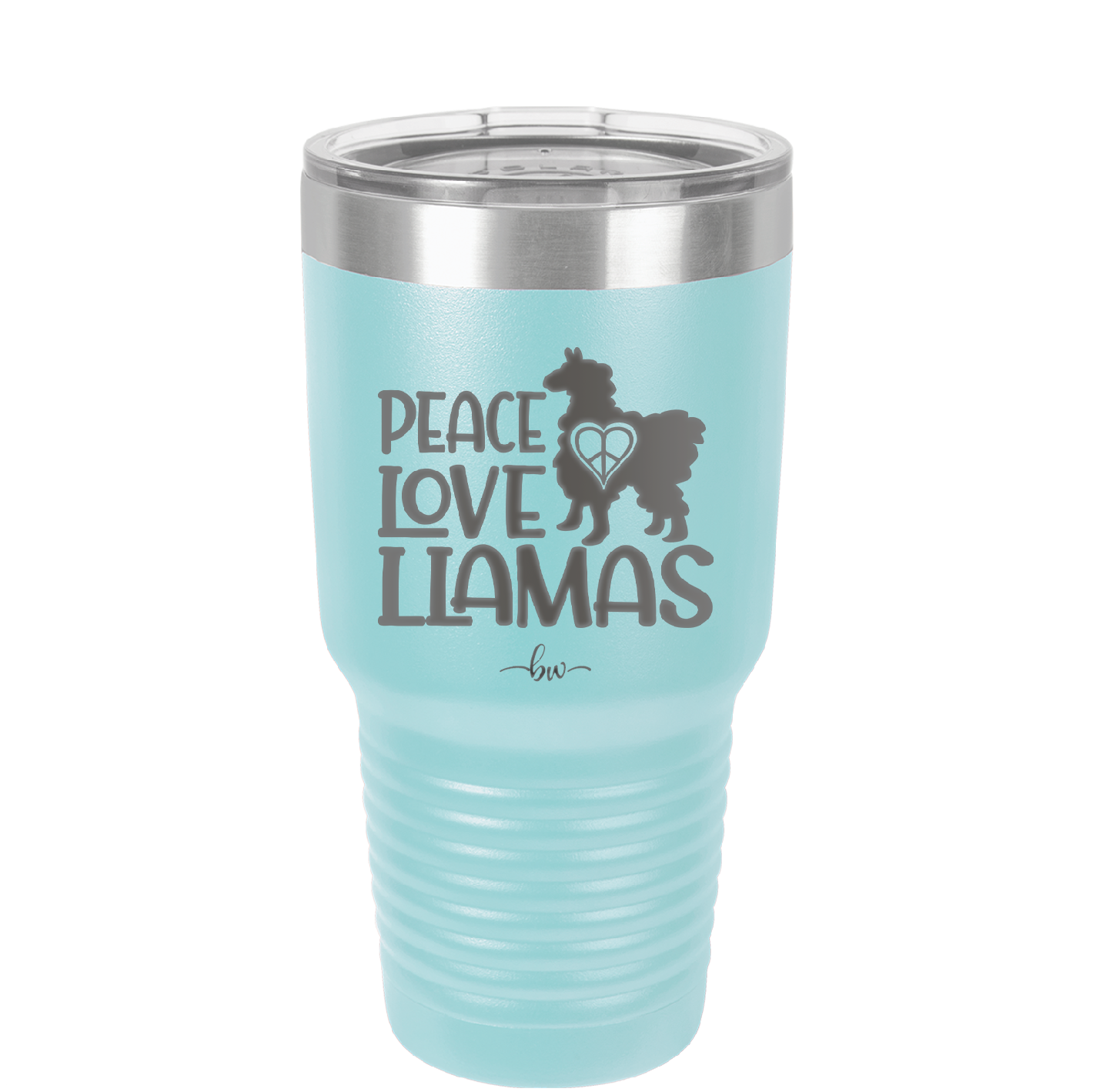 Peace Love Llamas - Laser Engraved Stainless Steel Drinkware - 1870 -