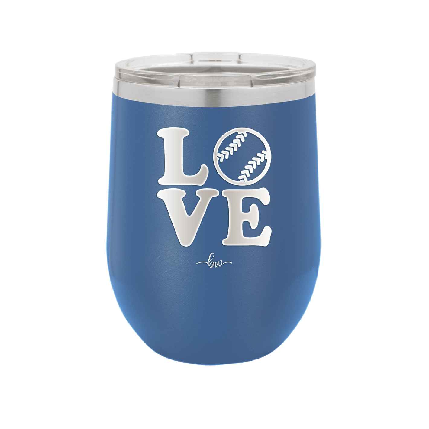 LOVE with Baseball Softball - Laser Engraved Stainless Steel Drinkware - 1881 -