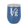 LOVE with Baseball Softball - Laser Engraved Stainless Steel Drinkware - 1881 -