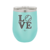 LOVE with Baseball Softball - Laser Engraved Stainless Steel Drinkware - 1881 -