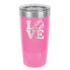 LOVE with Baseball Softball - Laser Engraved Stainless Steel Drinkware - 1881 -