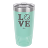LOVE with Baseball Softball - Laser Engraved Stainless Steel Drinkware - 1881 -