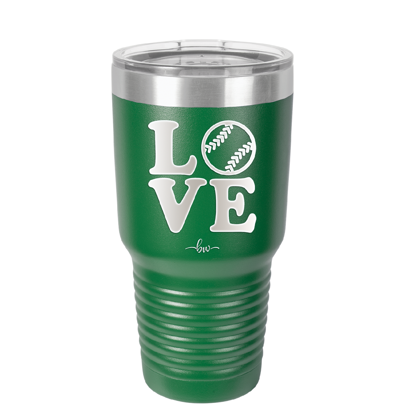 LOVE with Baseball Softball - Laser Engraved Stainless Steel Drinkware - 1881 -