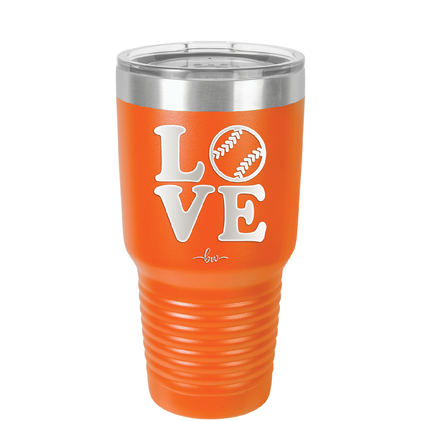 LOVE with Baseball Softball - Laser Engraved Stainless Steel Drinkware - 1881 -