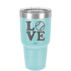 LOVE with Baseball Softball - Laser Engraved Stainless Steel Drinkware - 1881 -