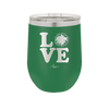 LOVE with Cheer Pompom - Laser Engraved Stainless Steel Drinkware - 1884 -