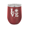 LOVE with Cheer Pompom - Laser Engraved Stainless Steel Drinkware - 1884 -
