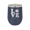LOVE with Cheer Pompom - Laser Engraved Stainless Steel Drinkware - 1884 -