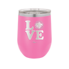 LOVE with Cheer Pompom - Laser Engraved Stainless Steel Drinkware - 1884 -