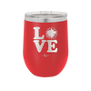 LOVE with Cheer Pompom - Laser Engraved Stainless Steel Drinkware - 1884 -