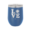 LOVE with Cheer Pompom - Laser Engraved Stainless Steel Drinkware - 1884 -