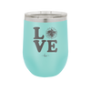 LOVE with Cheer Pompom - Laser Engraved Stainless Steel Drinkware - 1884 -