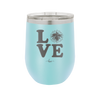 LOVE with Cheer Pompom - Laser Engraved Stainless Steel Drinkware - 1884 -