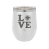 LOVE with Cheer Pompom - Laser Engraved Stainless Steel Drinkware - 1884 -