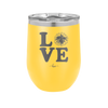 LOVE with Cheer Pompom - Laser Engraved Stainless Steel Drinkware - 1884 -