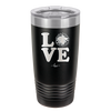 LOVE with Cheer Pompom - Laser Engraved Stainless Steel Drinkware - 1884 -