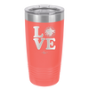 LOVE with Cheer Pompom - Laser Engraved Stainless Steel Drinkware - 1884 -