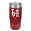 LOVE with Cheer Pompom - Laser Engraved Stainless Steel Drinkware - 1884 -