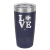 LOVE with Cheer Pompom - Laser Engraved Stainless Steel Drinkware - 1884 -