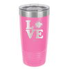 LOVE with Cheer Pompom - Laser Engraved Stainless Steel Drinkware - 1884 -