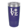 LOVE with Cheer Pompom - Laser Engraved Stainless Steel Drinkware - 1884 -
