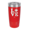 LOVE with Cheer Pompom - Laser Engraved Stainless Steel Drinkware - 1884 -