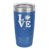 LOVE with Cheer Pompom - Laser Engraved Stainless Steel Drinkware - 1884 -