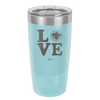 LOVE with Cheer Pompom - Laser Engraved Stainless Steel Drinkware - 1884 -