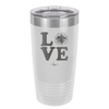 LOVE with Cheer Pompom - Laser Engraved Stainless Steel Drinkware - 1884 -