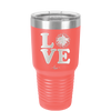 LOVE with Cheer Pompom - Laser Engraved Stainless Steel Drinkware - 1884 -