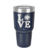 LOVE with Cheer Pompom - Laser Engraved Stainless Steel Drinkware - 1884 -