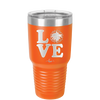 LOVE with Cheer Pompom - Laser Engraved Stainless Steel Drinkware - 1884 -