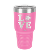 LOVE with Cheer Pompom - Laser Engraved Stainless Steel Drinkware - 1884 -
